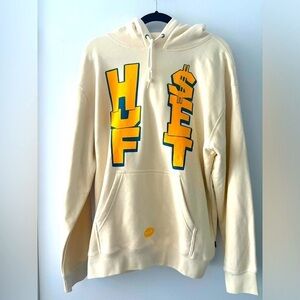 HUF Anthem Hoodie in Bone, US Men’s Size M, Unworn, Tags Attached
